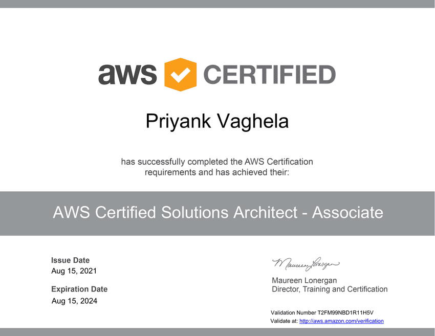 AWS Certified Solutions Architect - Associate